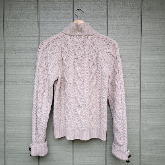 Inis Craft Irish 100% Merino Wool Cable Knit Zip - Picture 8 of 8